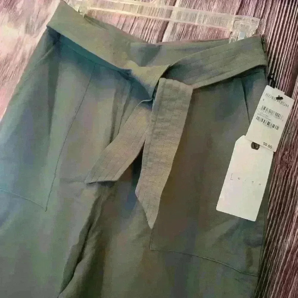 Woman's sz small Leith dress slacks army green NWT - Picture 4 of 4